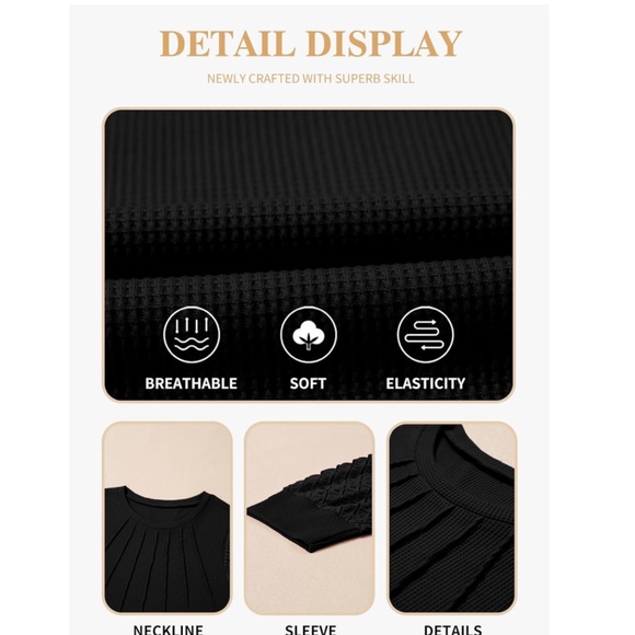 Elegant Black Lace Sleeve Women's Top - Picture 5 of 8